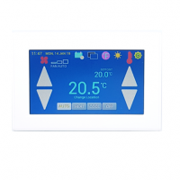 The NFC-TS4316 is a 4.3 inch Colour TFT Touchscreen Fan Coil Unit Controller with BACnet Connectivity. It has three 0-10v Analogue and five Digital outputs.